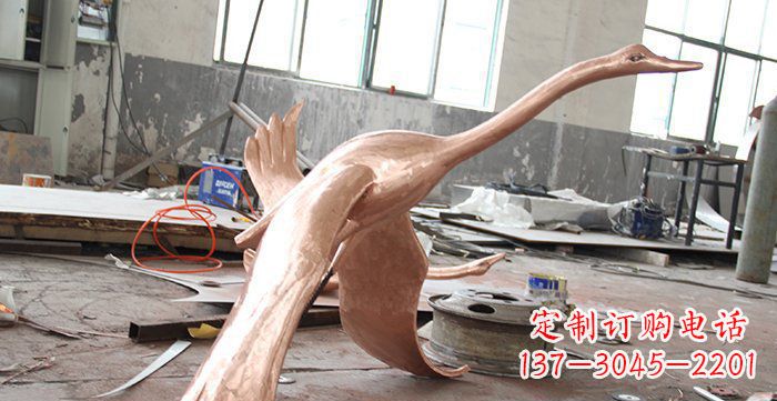 安徽天鹅铸铜动物铜雕