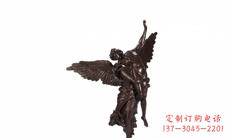 安徽天使玻璃钢仿铜人物雕塑