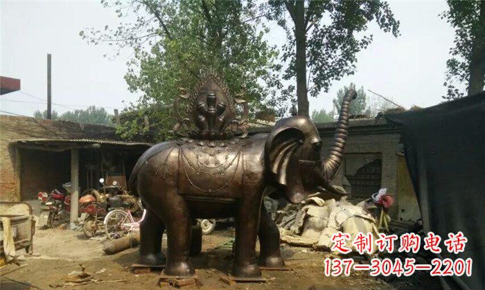 安徽铜雕大象平安吉祥公园动物雕塑