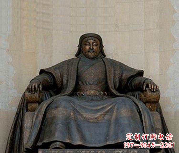 安徽铜雕大型成吉思汗雕塑