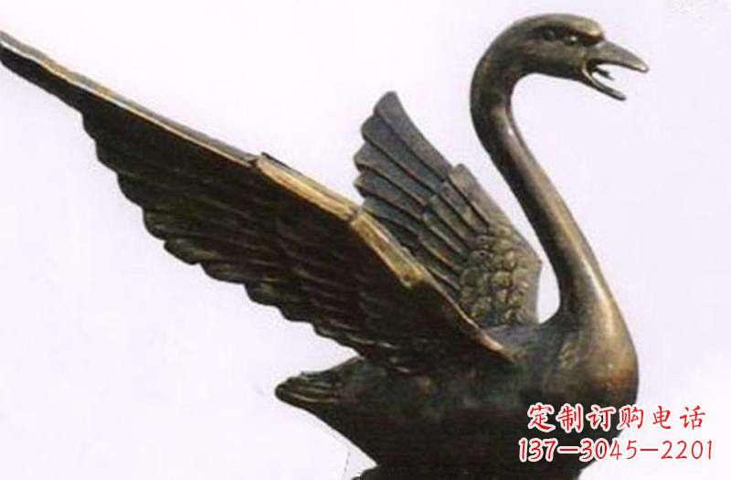 安徽铜雕喷水天鹅公园动物雕塑