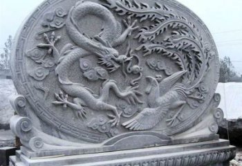 安徽青石古典美——龙凤呈祥雕塑