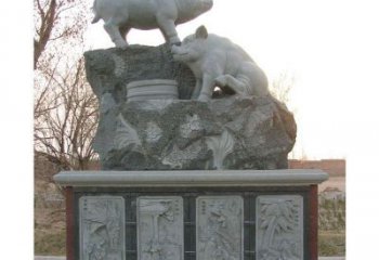 安徽十二生肖猪石雕——质地原生态传承千年文化