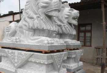 安徽港币狮子雕塑，华丽展现华夏气势
