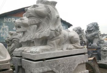 安徽优质石雕汇丰狮子雕塑