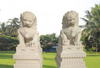 安徽狮子雕塑增添华贵气息