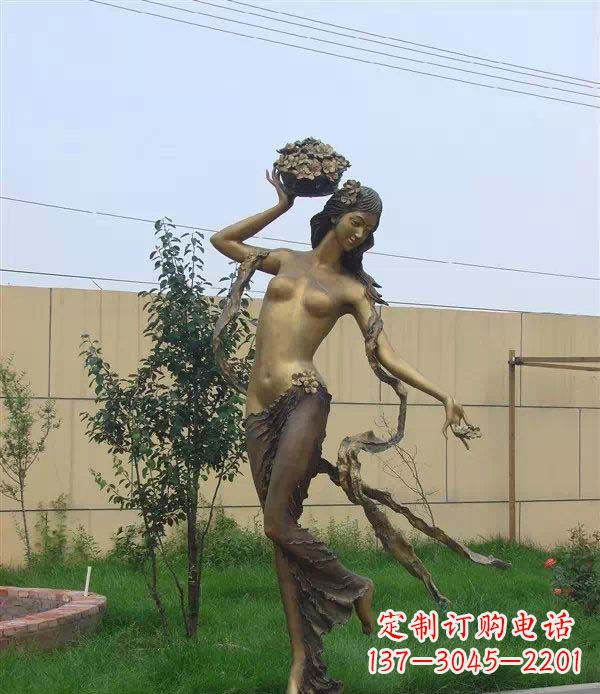 安徽西方美女公园人物铜雕