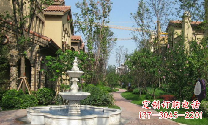 安徽小区景观大理石喷泉石雕 (5)