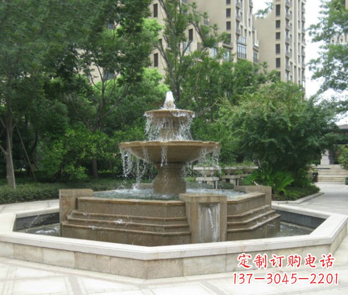 安徽小区景观大型喷泉石雕 (7)