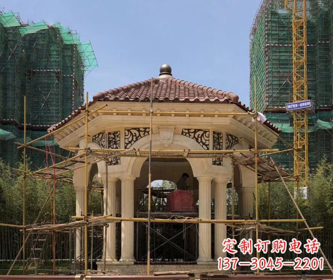 安徽小区景观欧式凉亭石雕