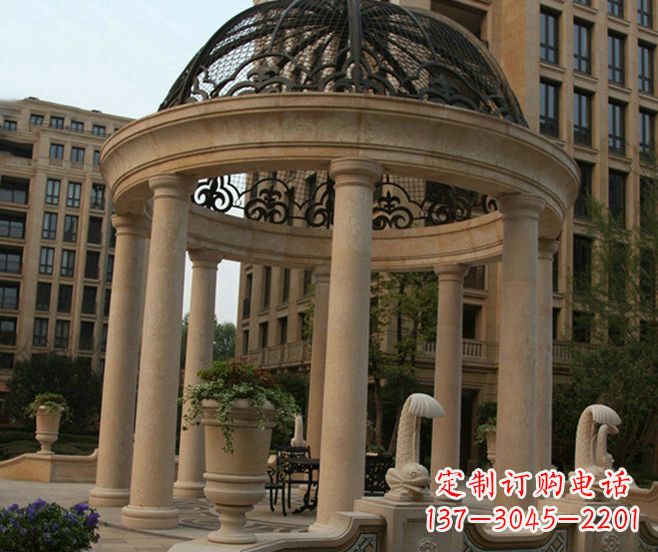 安徽小区景观欧式石雕凉亭
