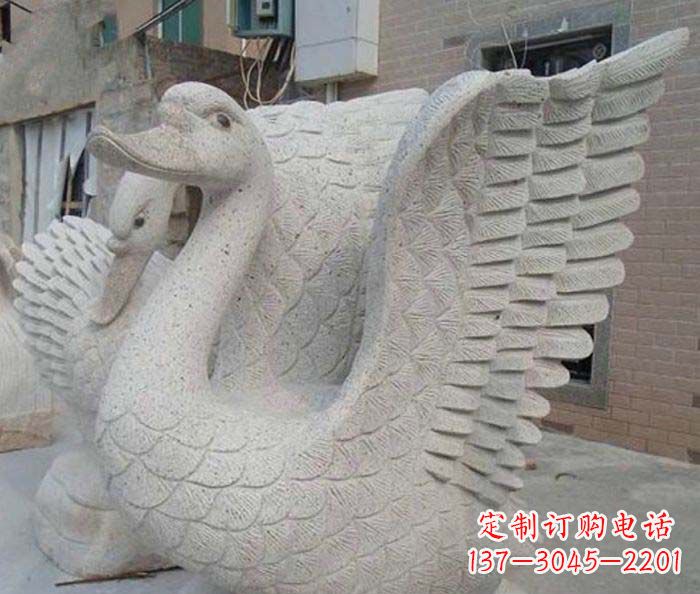 安徽小区景观天鹅石雕喷泉