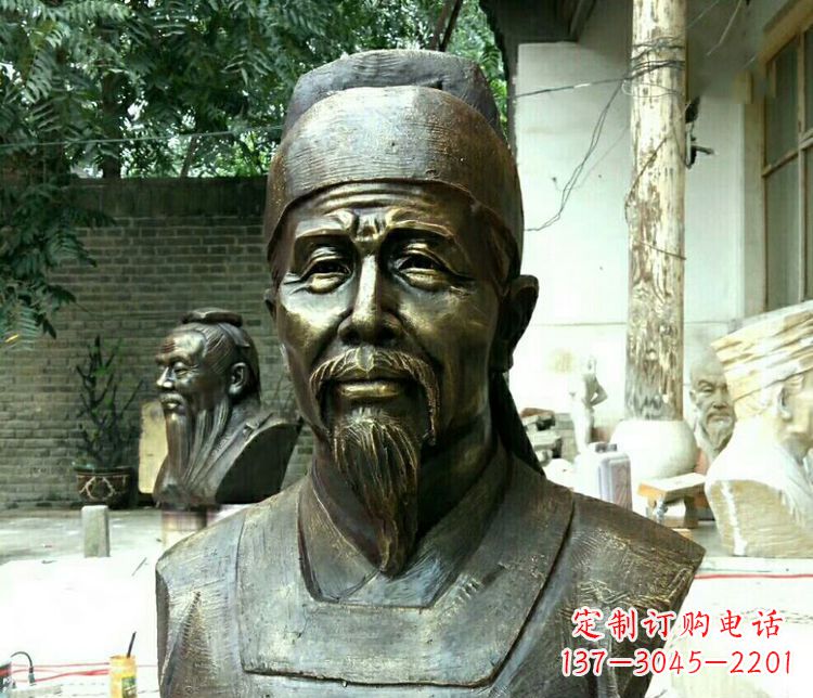 安徽校园杜甫胸像铜雕