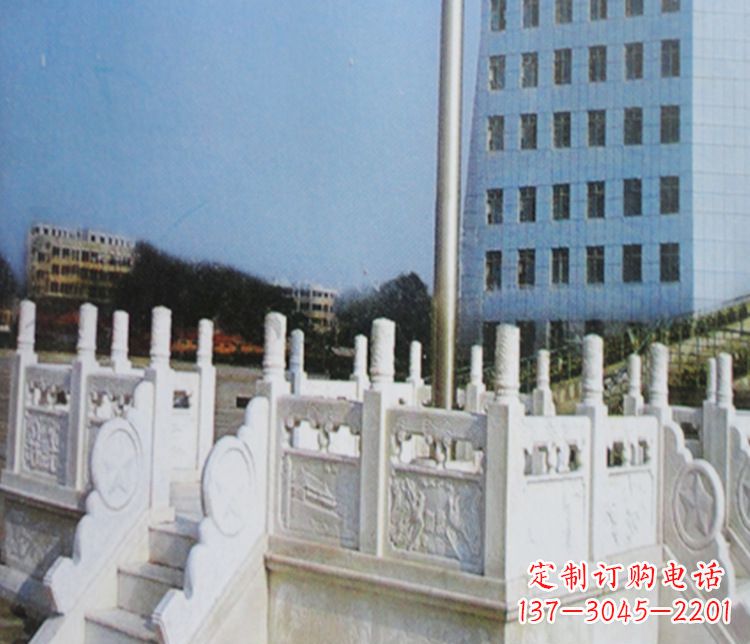 安徽校园汉白玉升旗台景观石雕