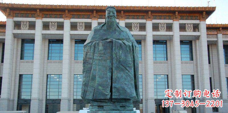 安徽校园孔子景观铜雕