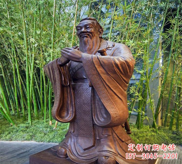 安徽校园孔子行教像铜雕