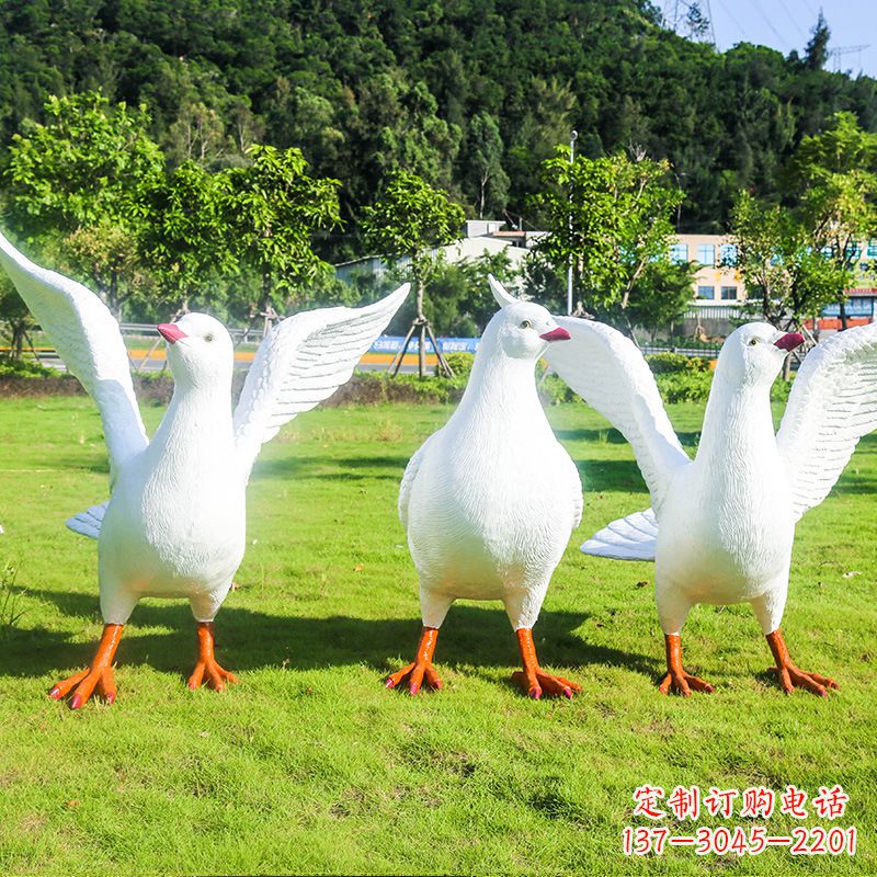 安徽信阳师院和平鸽雕塑