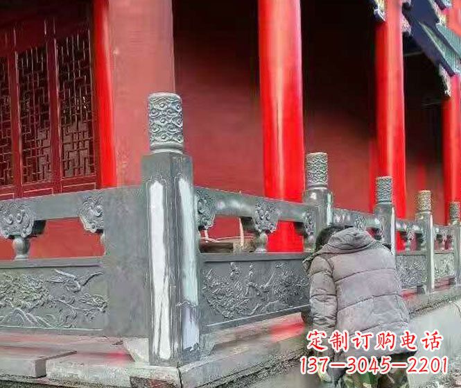安徽园林仿古石栏板景观石雕 (9)