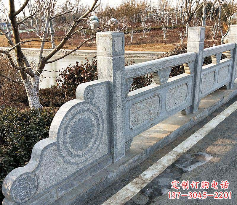 安徽园林仿古石栏板景观石雕_1