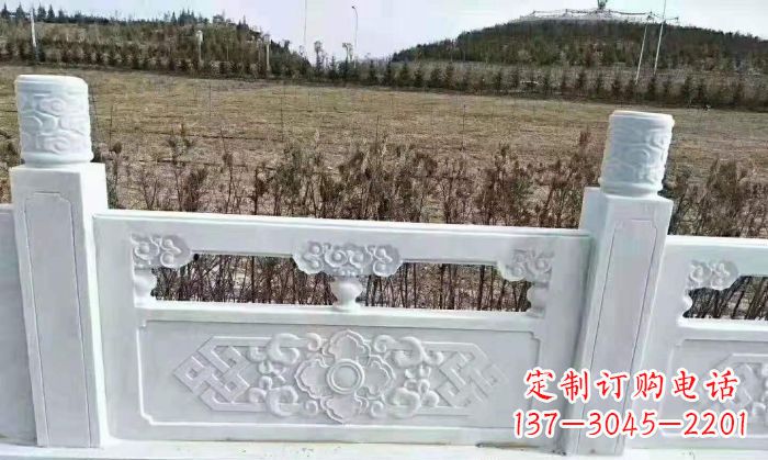 安徽园林汉白玉石浮雕栏板 (4)