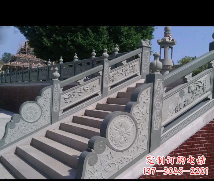 安徽园林景观大理石栏板雕塑 (4)
