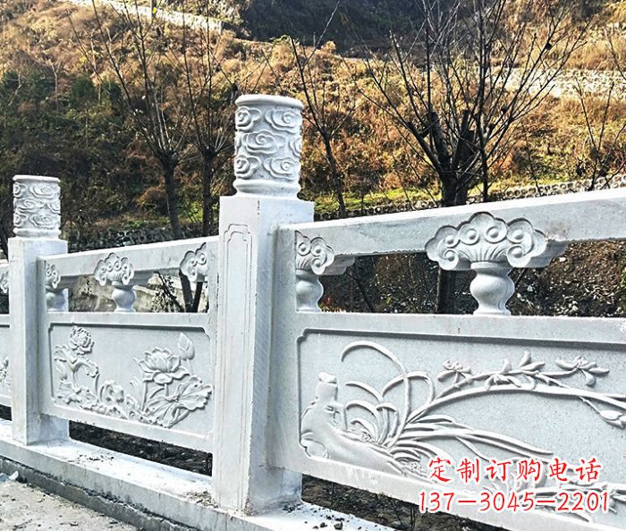 安徽园林景观大理石栏板石雕 (7)