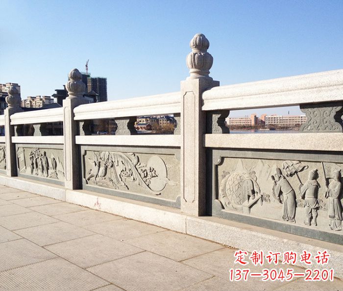 安徽园林景观大理石栏板石雕 (8)