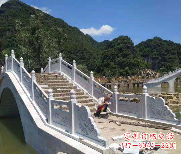 安徽园林景观大理石桥栏板石雕_1