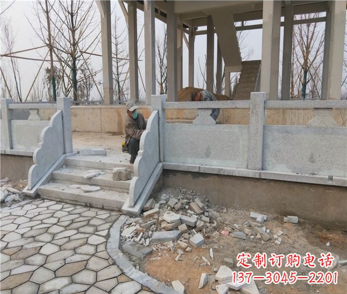 安徽园林景观大理石桥栏板石雕_2 (2)