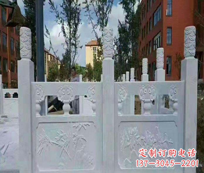 安徽园林景观大理石桥栏板石雕_2