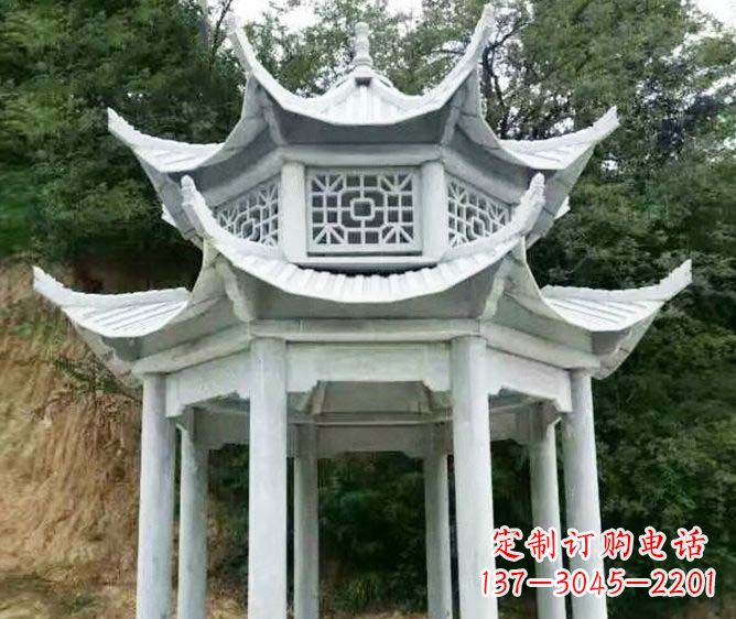 安徽园林景观多层凉亭石雕