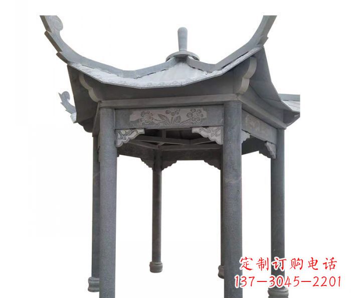 安徽园林景观仿古石雕凉亭 (3)