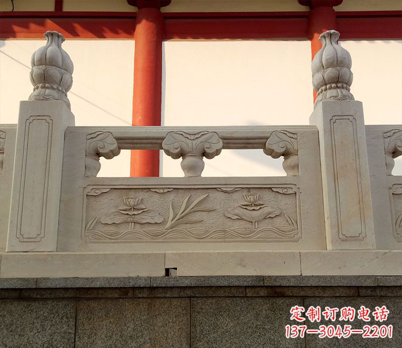 安徽园林石浮雕栏板景观石雕 (2)