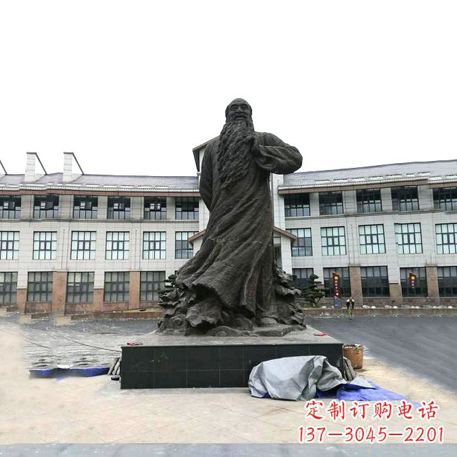 安徽张大千铜雕塑像-景区广场名人雕塑