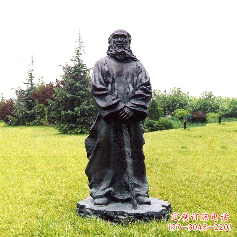安徽张大千铜雕像-公园近代名人著名人物雕塑