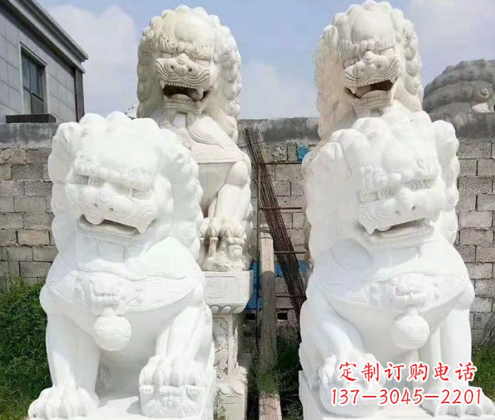 安徽招财动物汉白玉狮子石雕