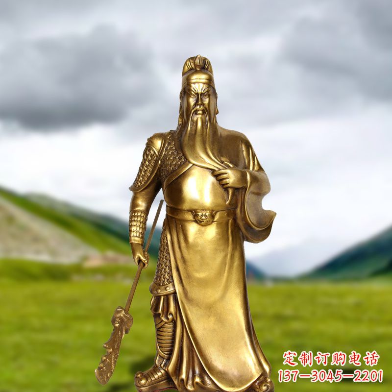 安徽招财关公铜雕像