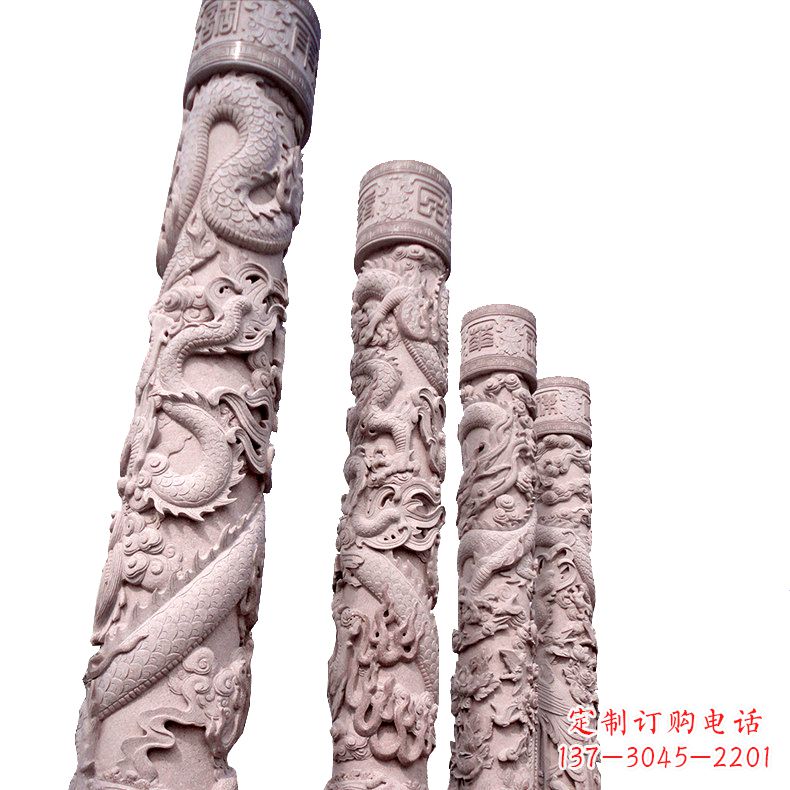 安徽中国传统龙柱石雕