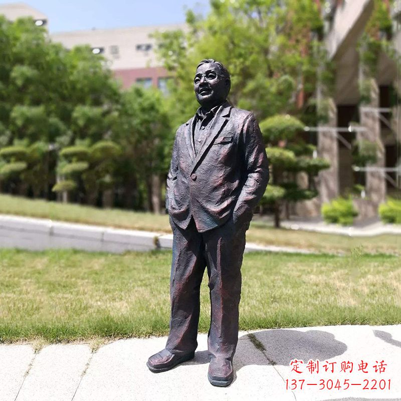 安徽中国当代著名数学家铸铜华罗庚雕塑