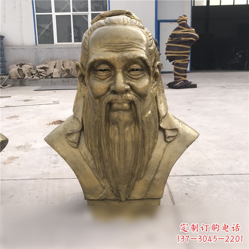 安徽铸铜孔子胸像雕塑