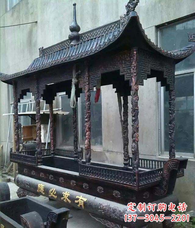 安徽铸铜寺庙香炉铜雕 (2)