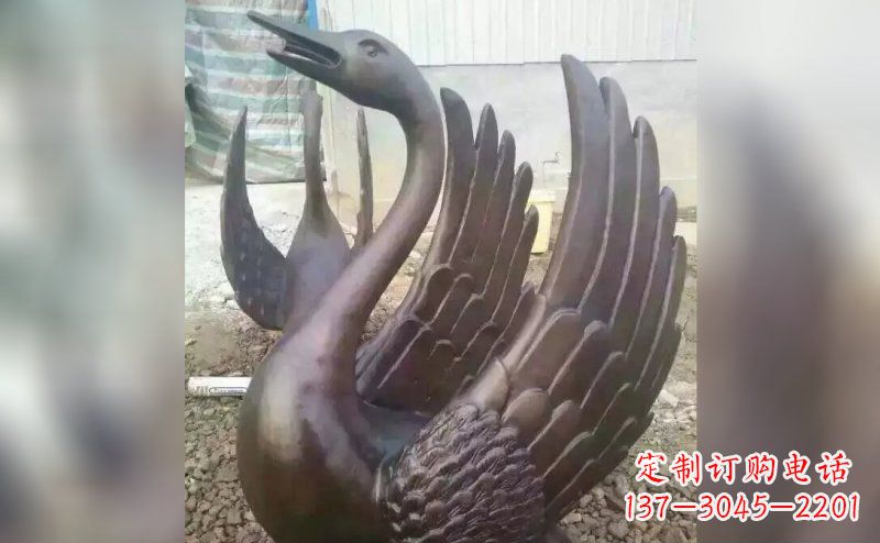 安徽铸铜天鹅铜雕