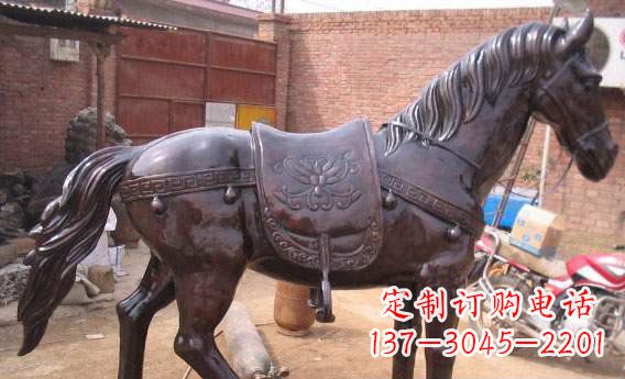 安徽紫铜马公园铜雕