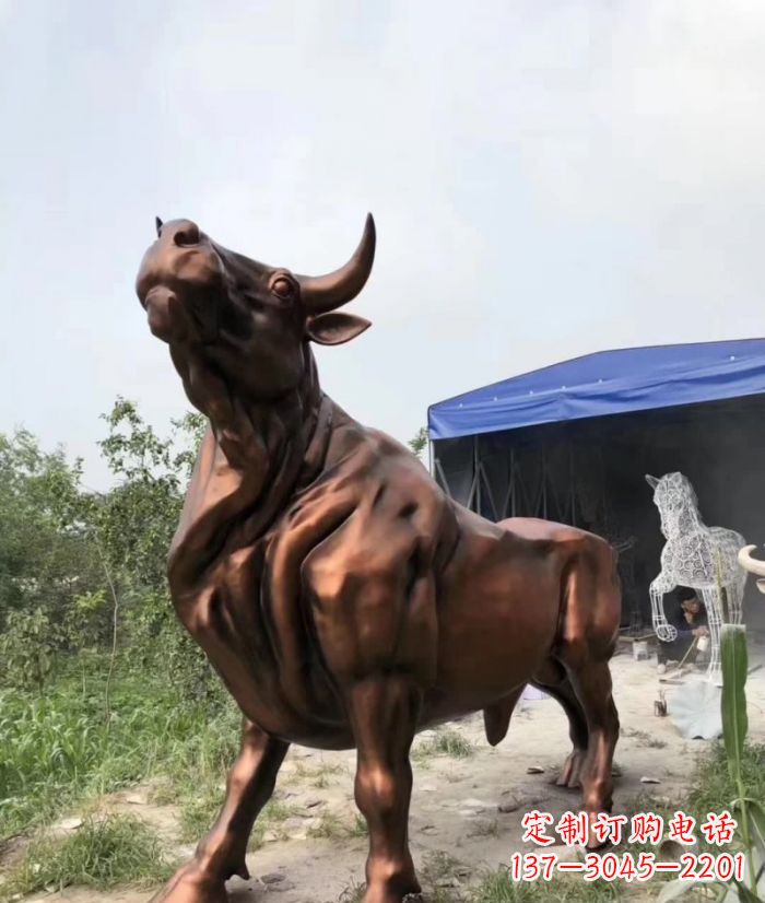 安徽紫铜牛动物雕塑