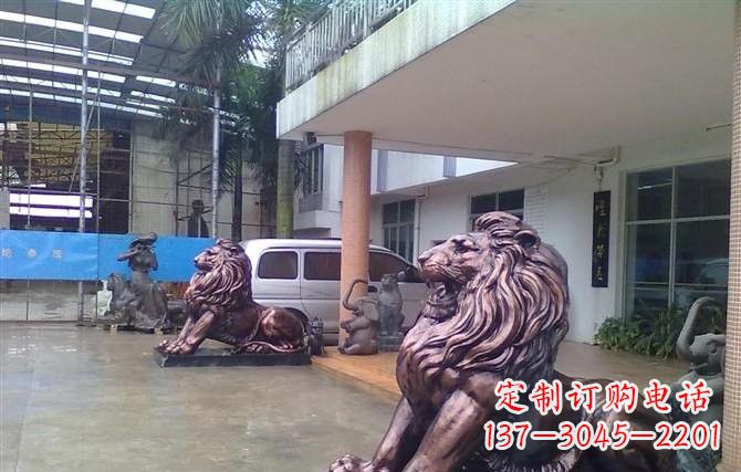 安徽紫铜西洋狮子铜雕