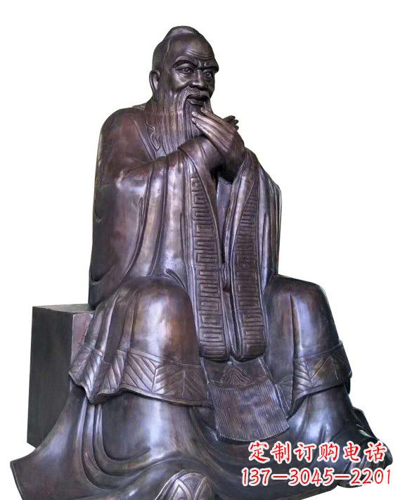 安徽作揖孔子青铜像