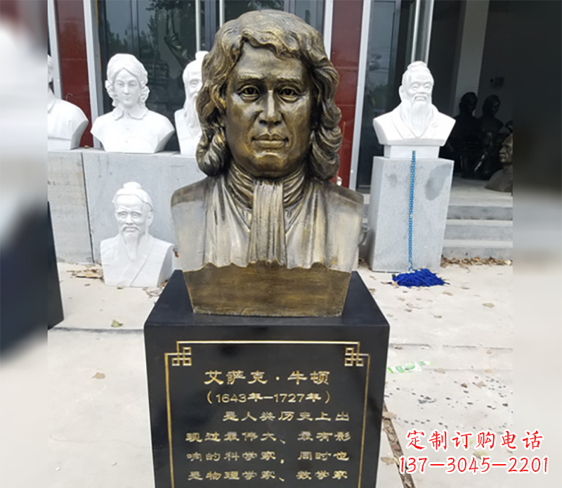 安徽牛顿胸雕铜雕 
